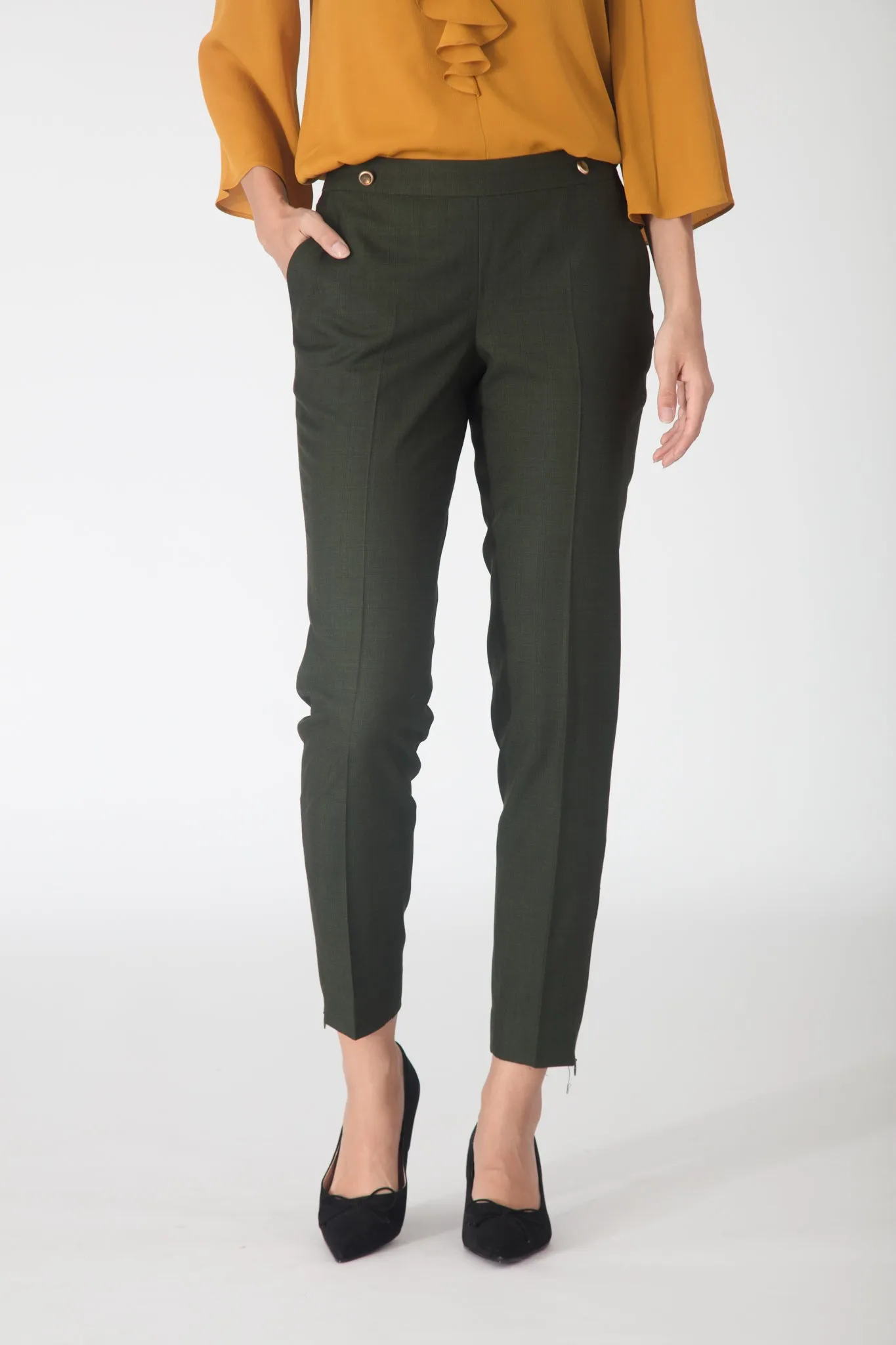 Army Green Slim fit Trousers