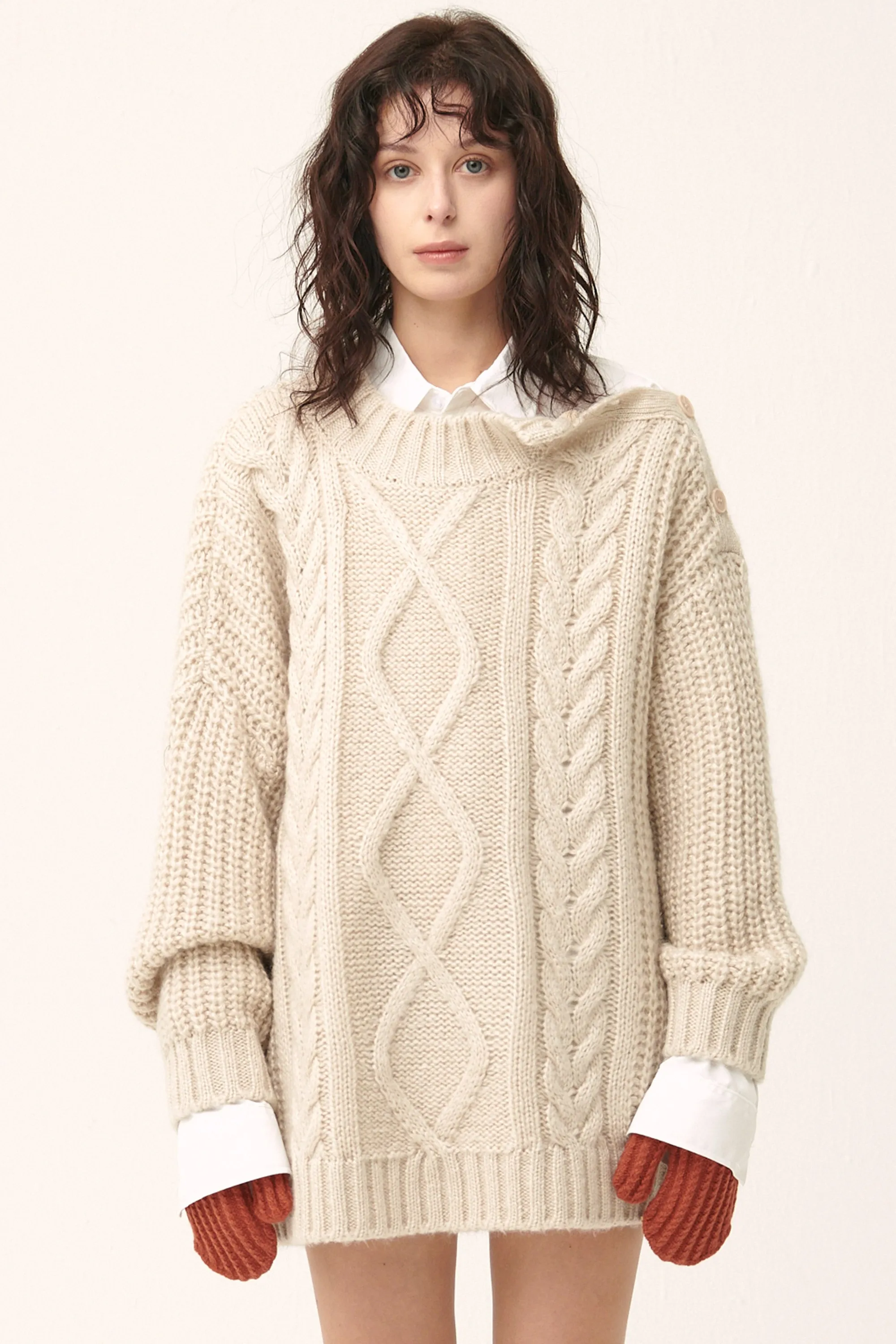 Avery Cable Sweater/Dress