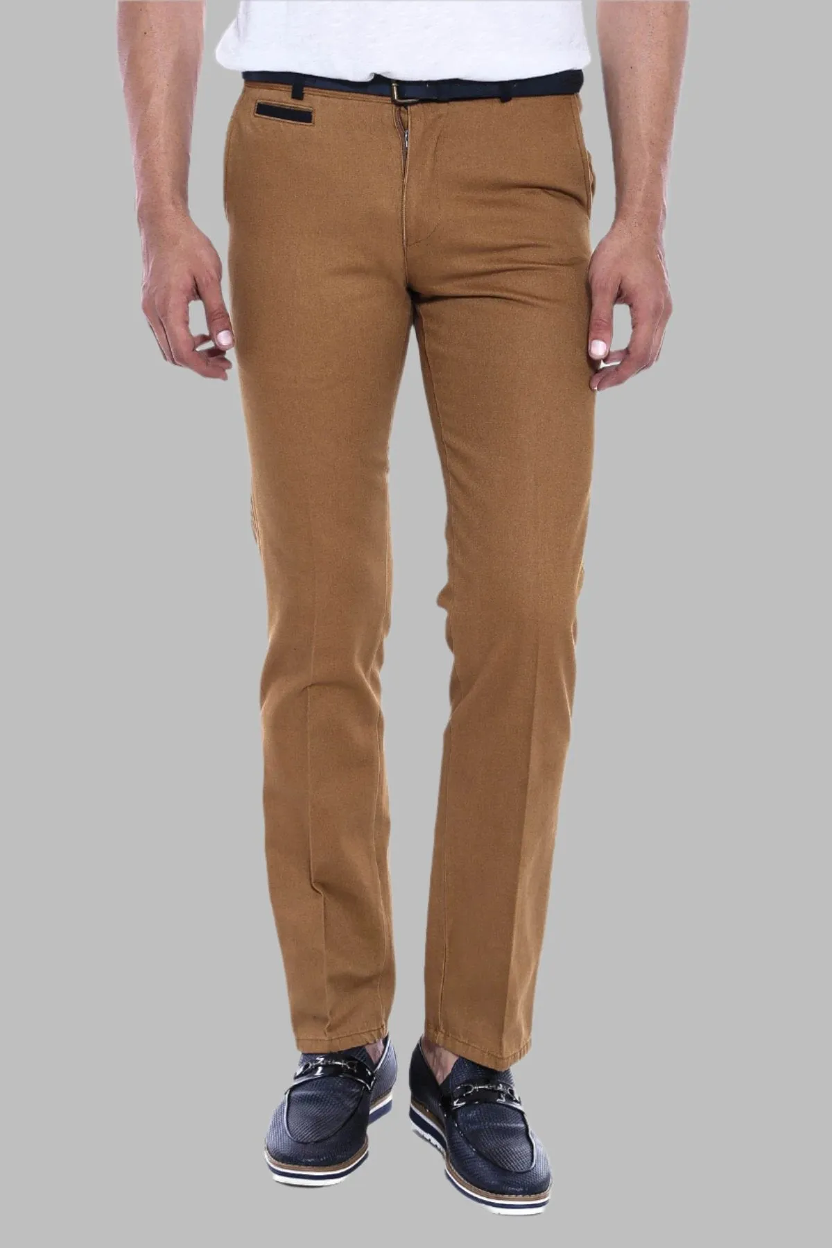 Belt Coloured Tan Pants - Wessi