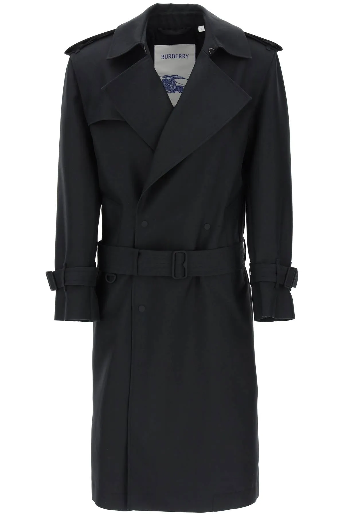 Burberry Double-Breasted Silk Twill Trench Coat