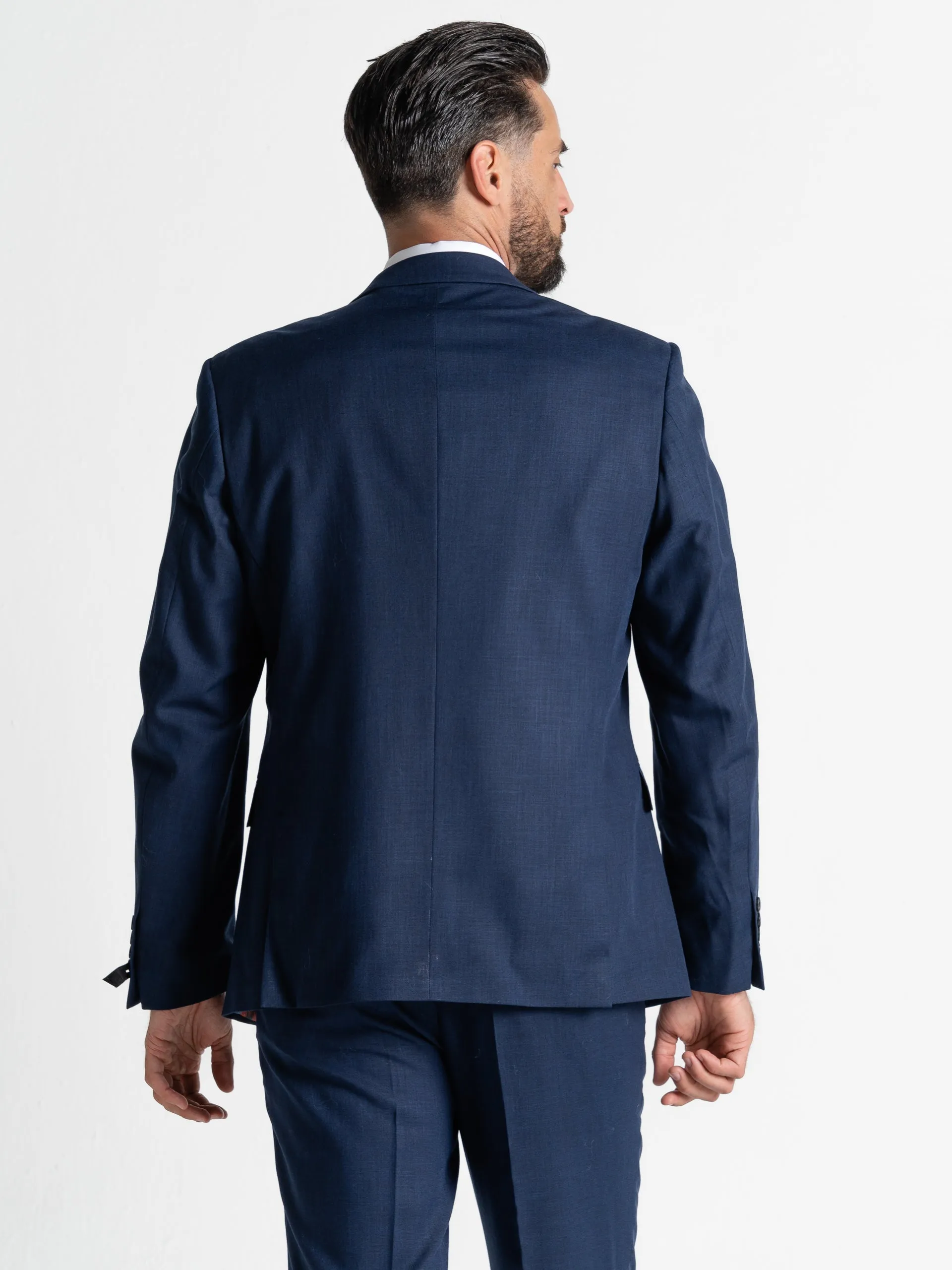 CHARLIE NAVY BLAZER WITH CREAM WAISTCOAT