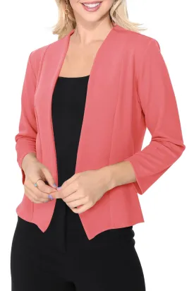 Cinnamon Collarless Outerwear Blazer