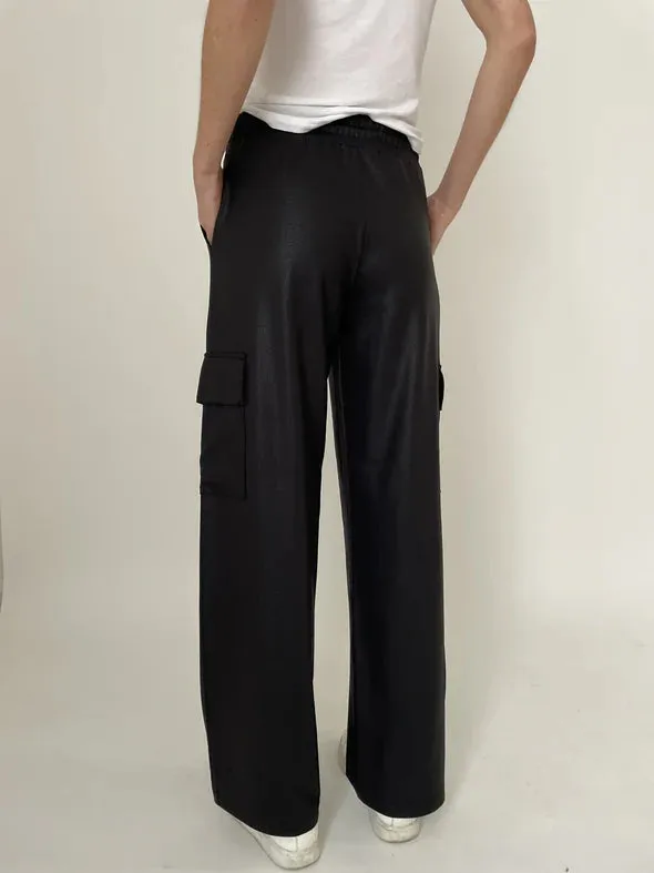 Coated Wide Leg Pant