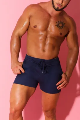 Cuff It Chino Shorts - Navy with Drawstrings