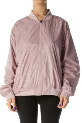 Dusty Pink Reversible Bomber Jacket