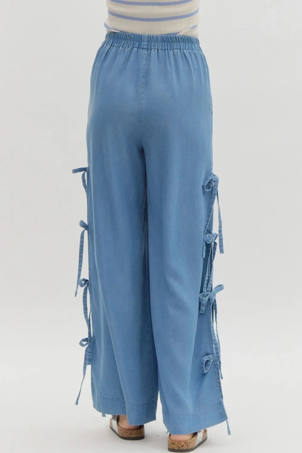 Entro Wide Leg With Bow Detail Pants