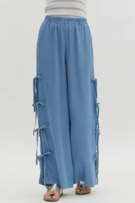 Entro Wide Leg With Bow Detail Pants