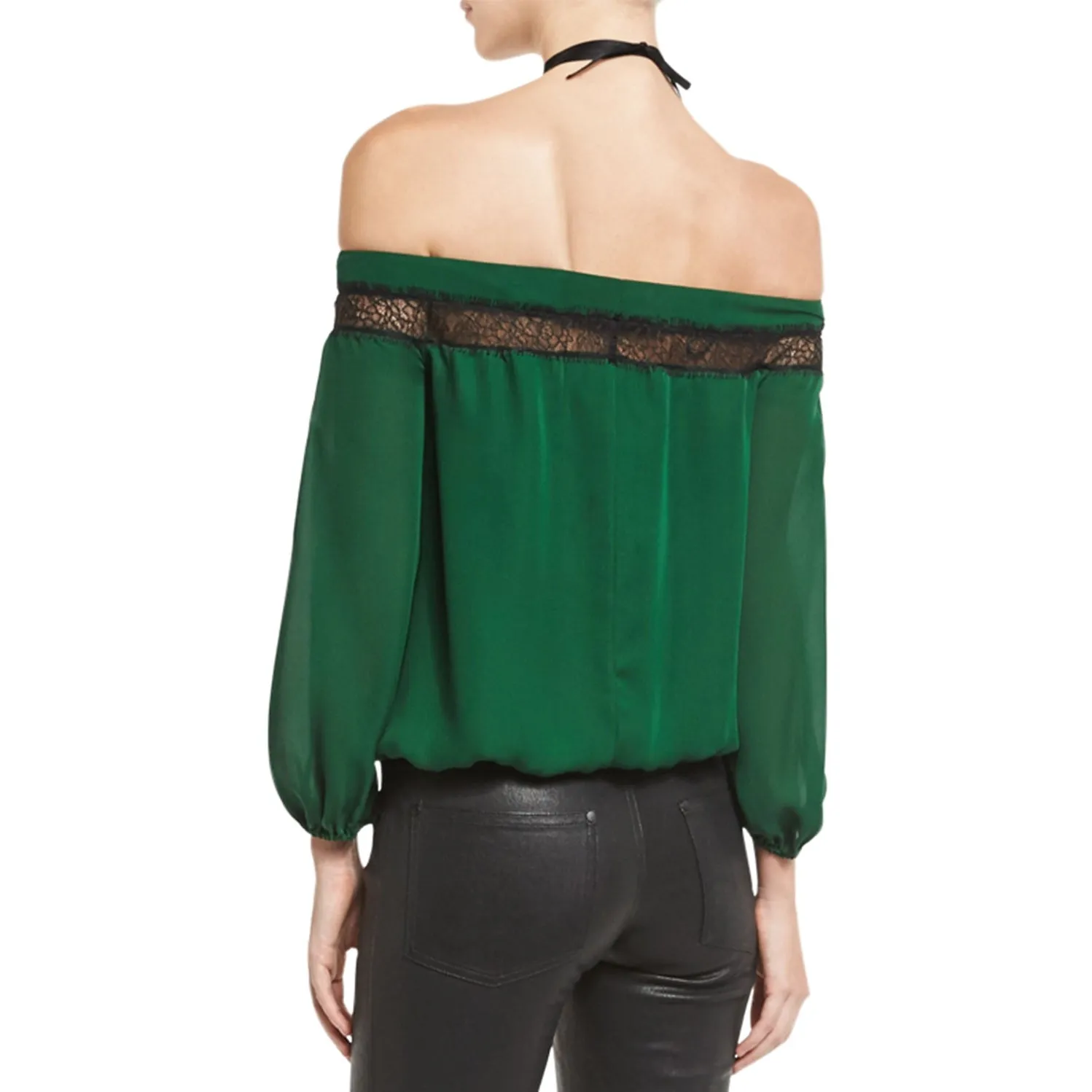 Esmeralda Off-the-Shoulder Neck-Tie Top