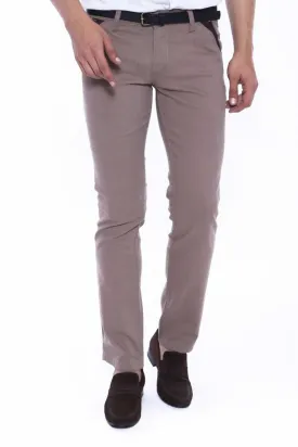 Gabardin Beige Men Pants - Wessi