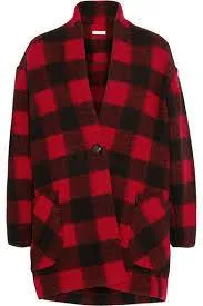 'Gabrie' Plaid Wool-Blend Coat