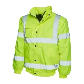 Hi Viz Safety Bomber Jacket Yellow