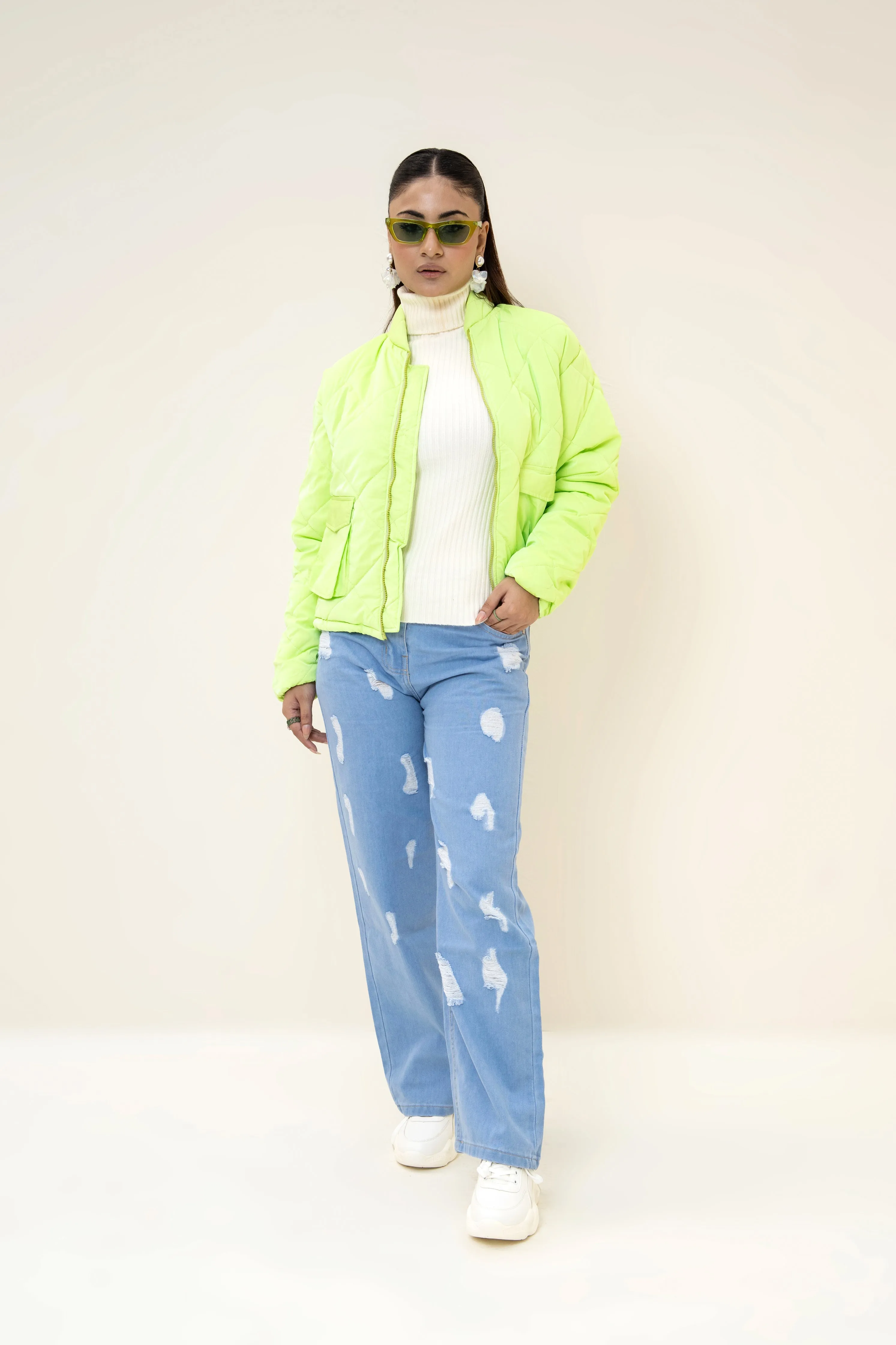 Kendal Puffer Jacket Lime