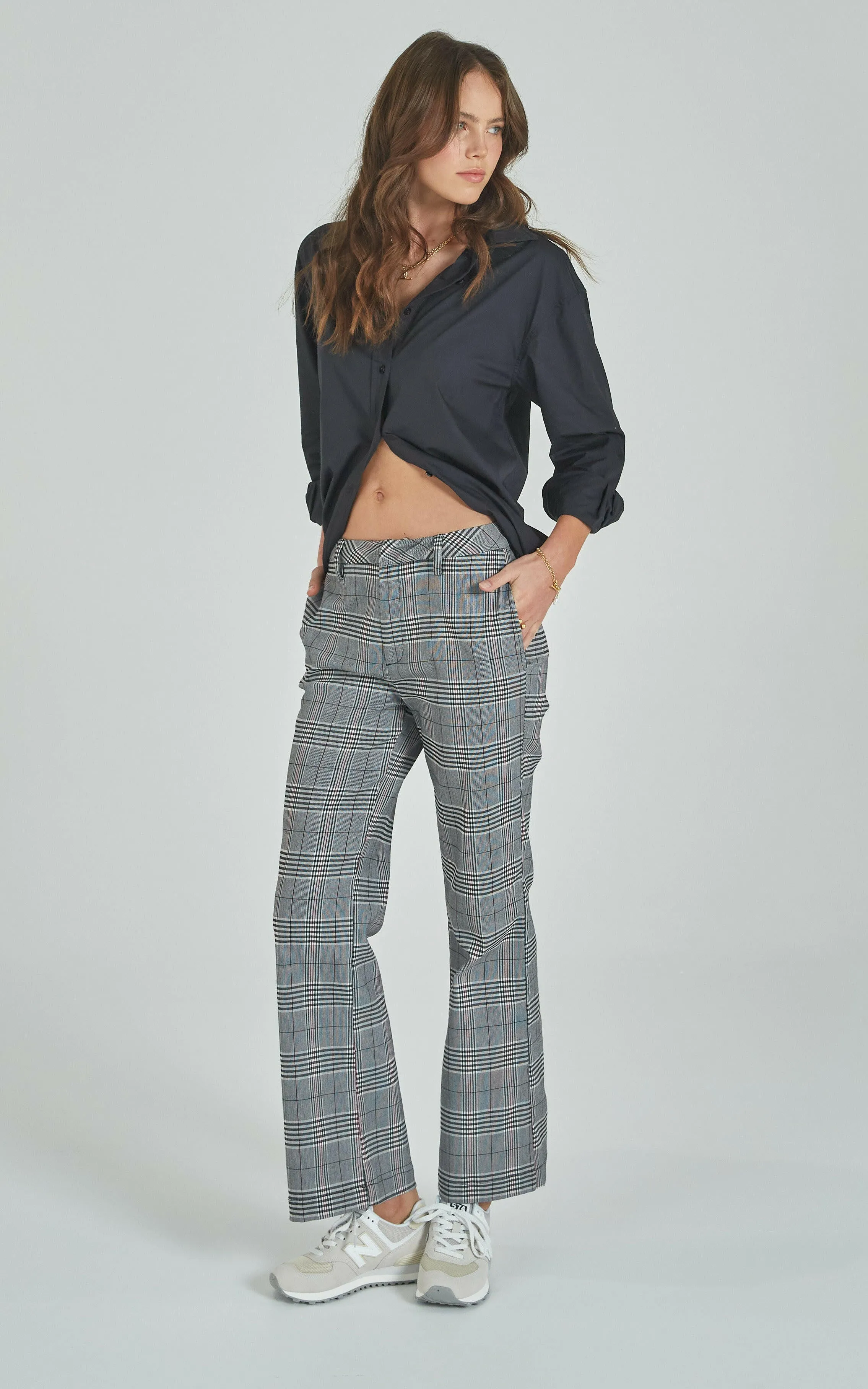 Kick Flare Ruby Check Trousers