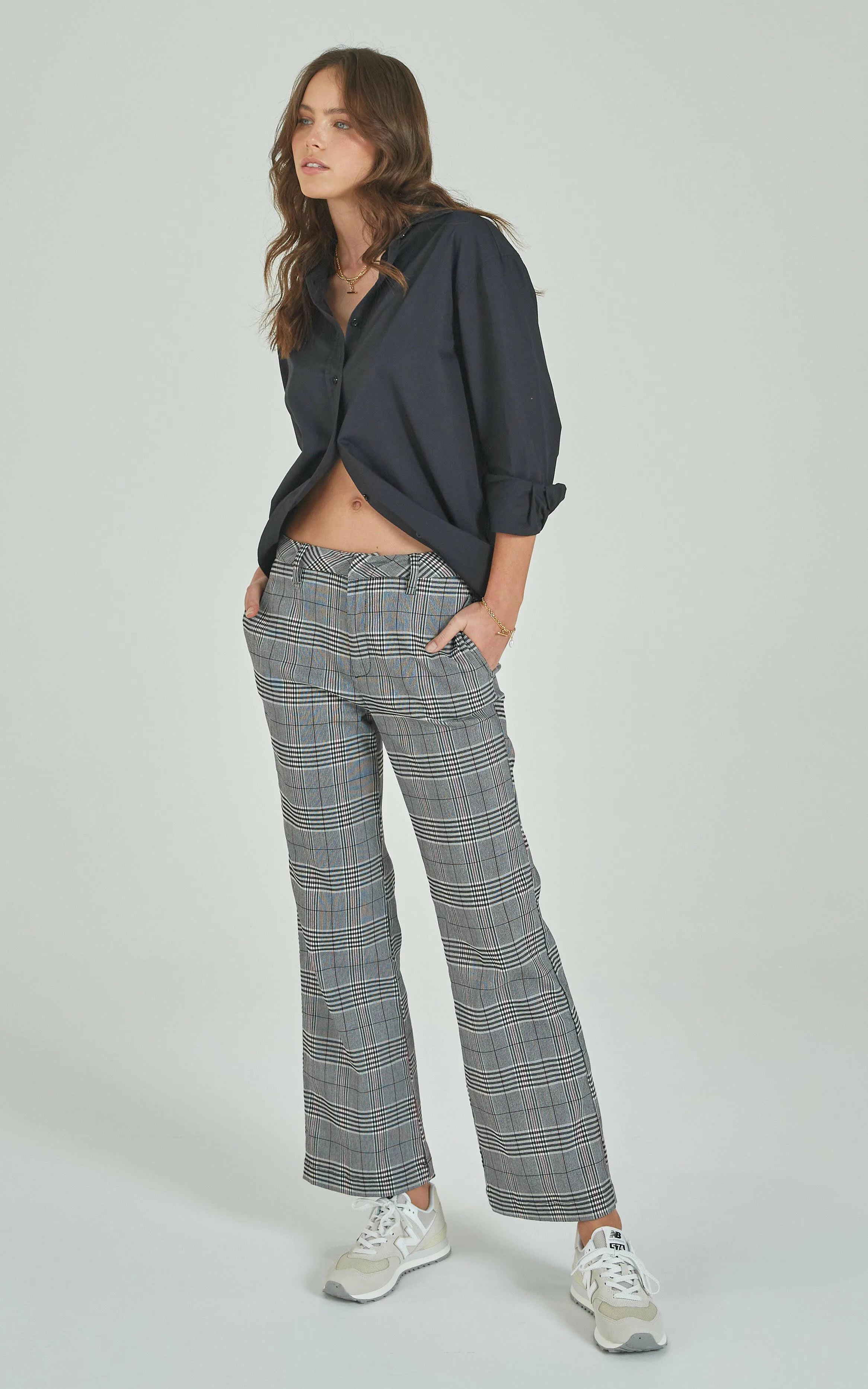 Kick Flare Ruby Check Trousers