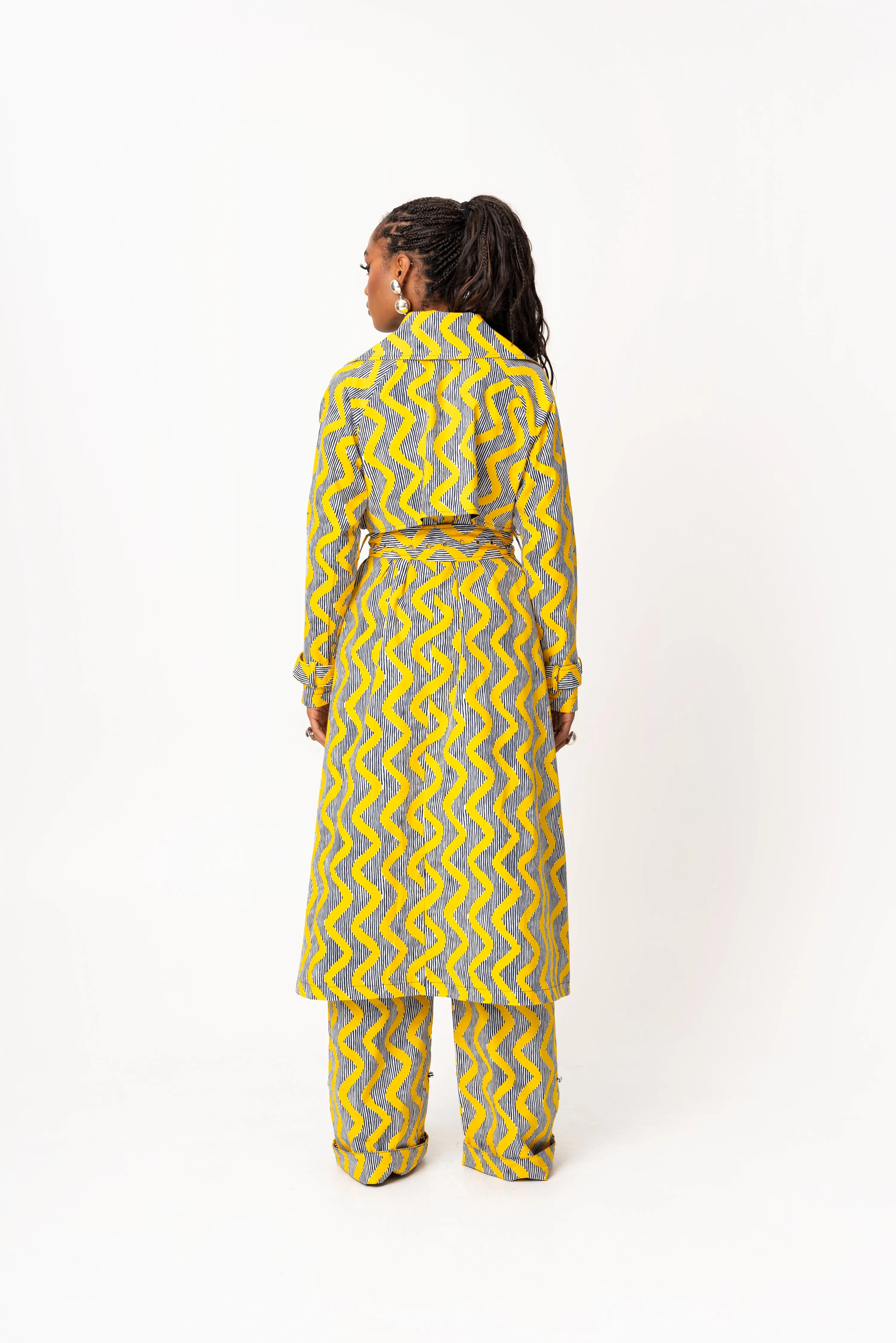 LILY African Print Trench Jacket