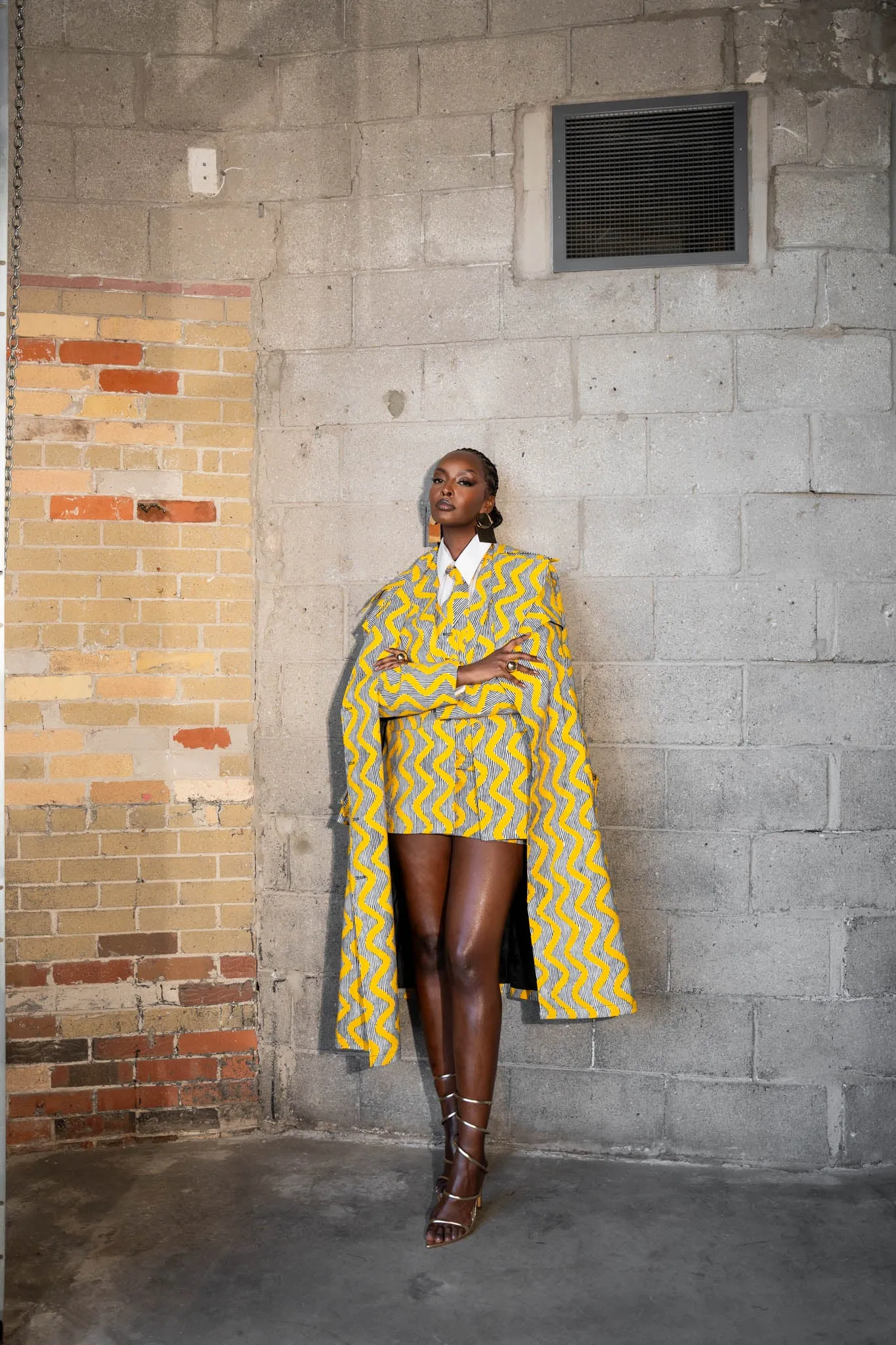 LILY African Print Trench Jacket