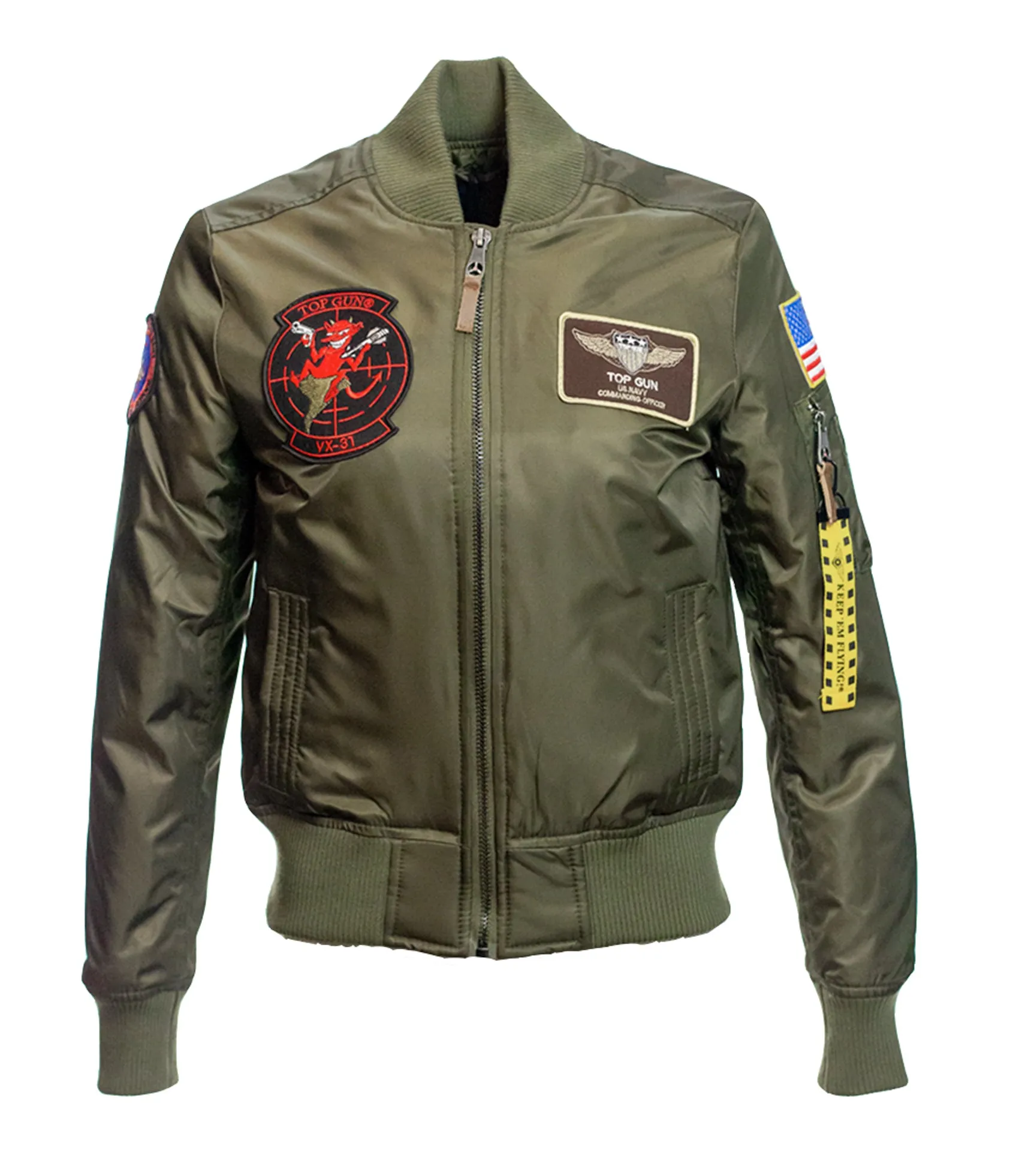 LIMITED EDITION MISS TOP GUN® MA-1 BOMBER JACKET WITH PATCHES