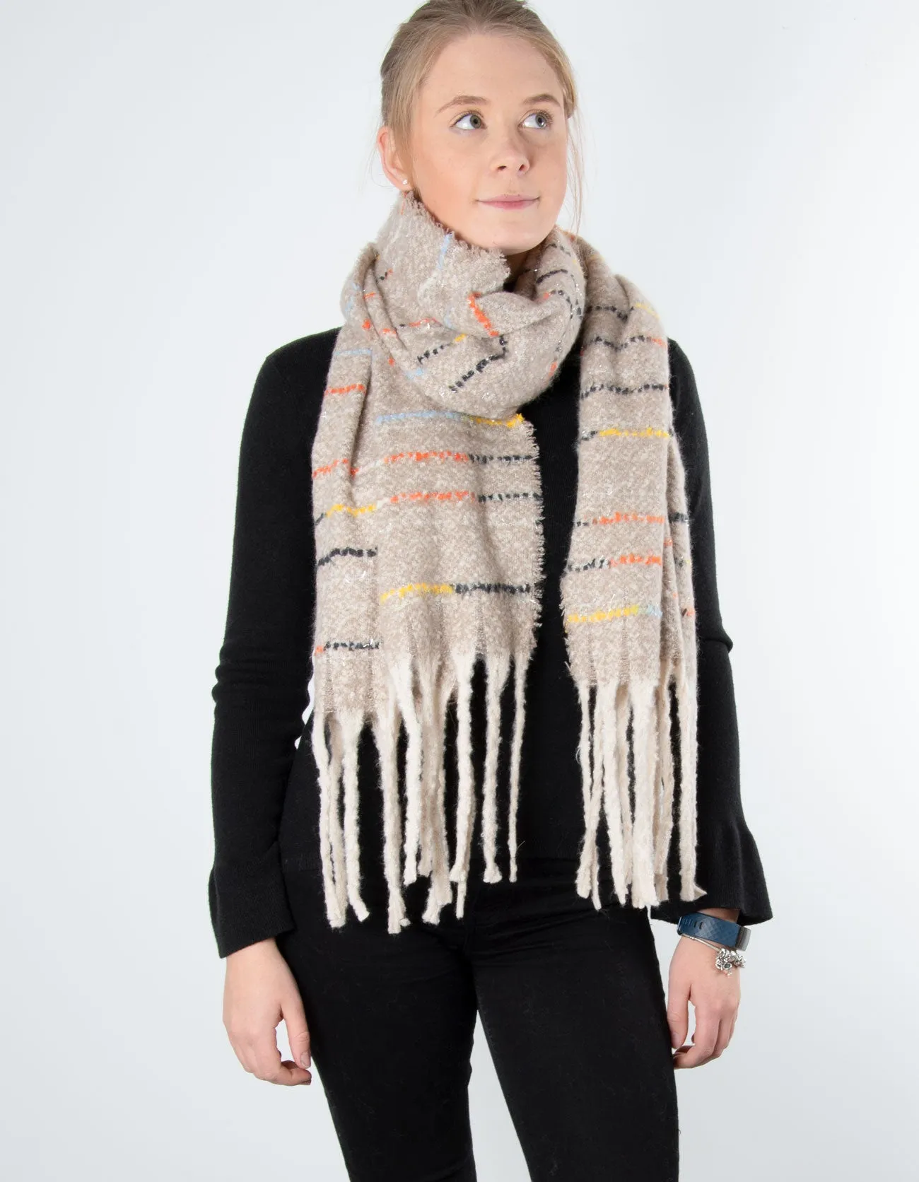 Line Chunky Scarf | Oatmeal