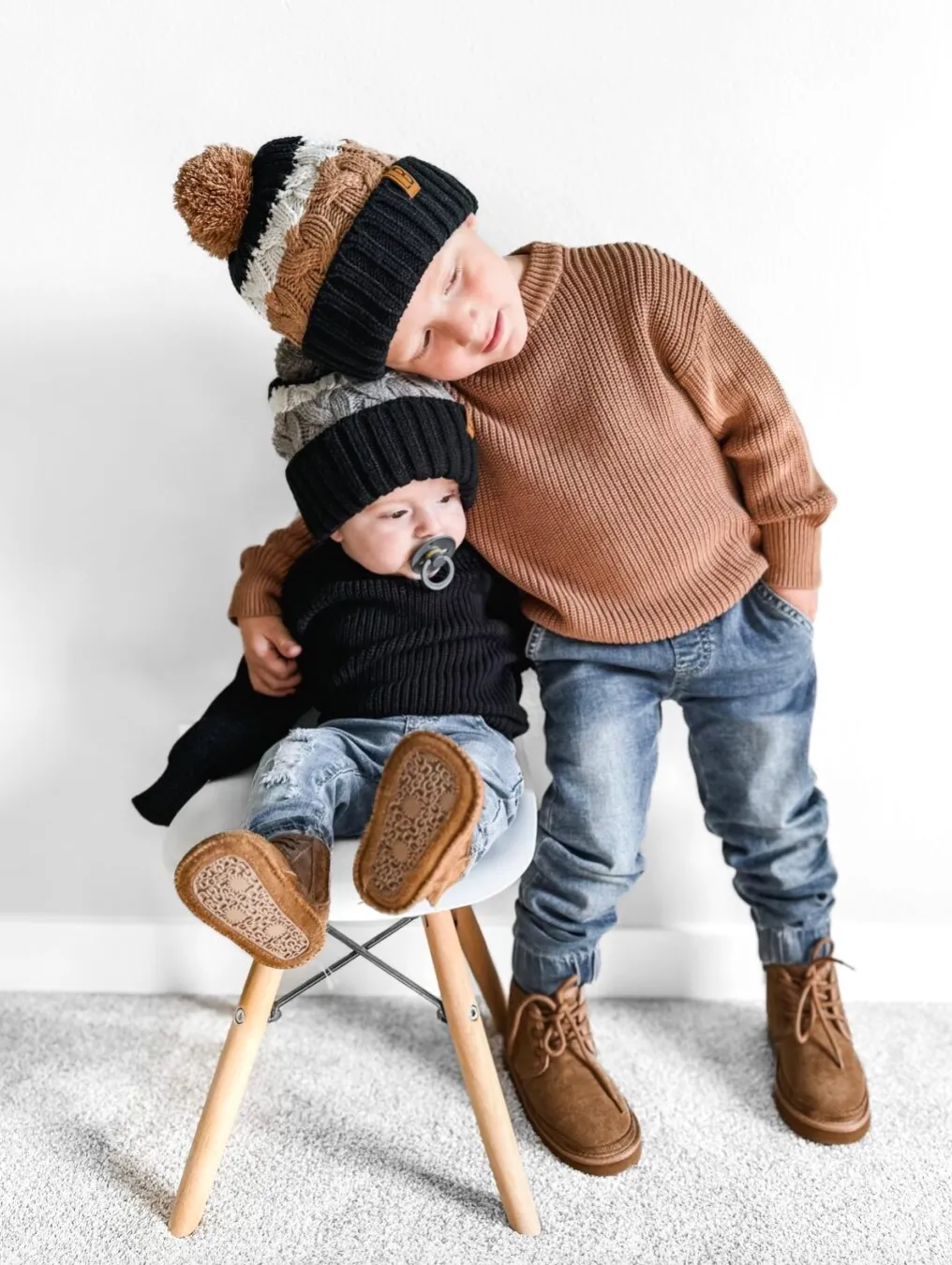 LITTLE BIPSY - Chunky Knit Sweater | Nutmeg