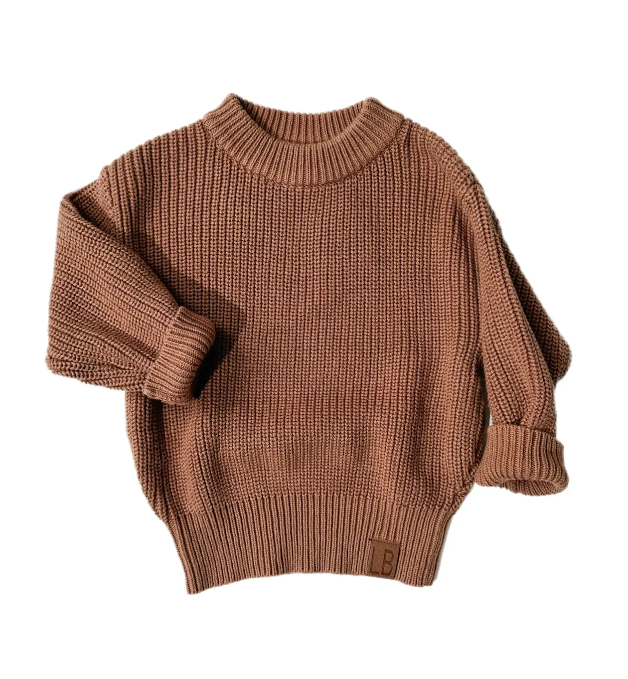 LITTLE BIPSY - Chunky Knit Sweater | Nutmeg