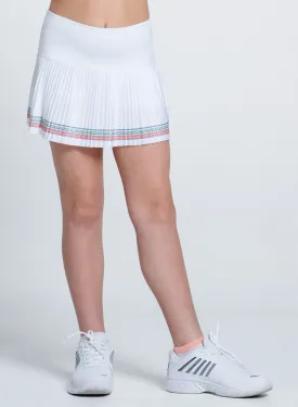 Lucky Stripe Pleated Skirt- Girls