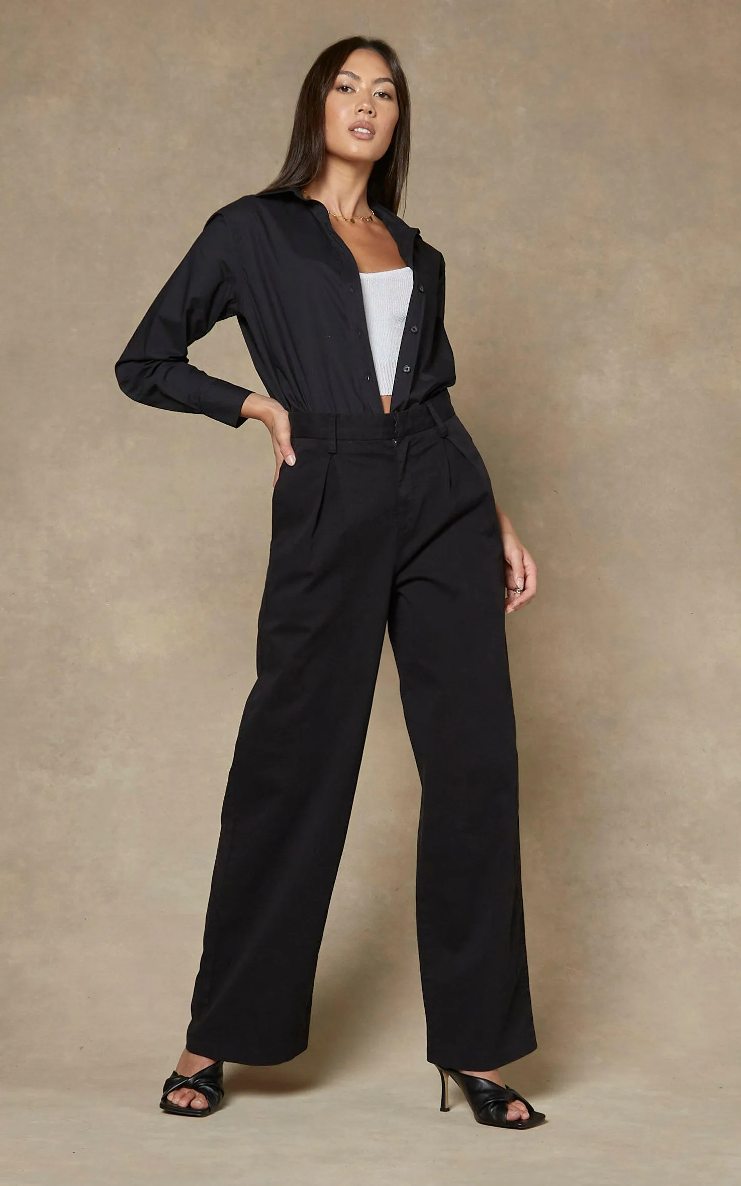 Maya Black Wide Leg Pants