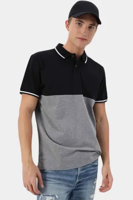 Men's Polo Shirt (Black & Grey)