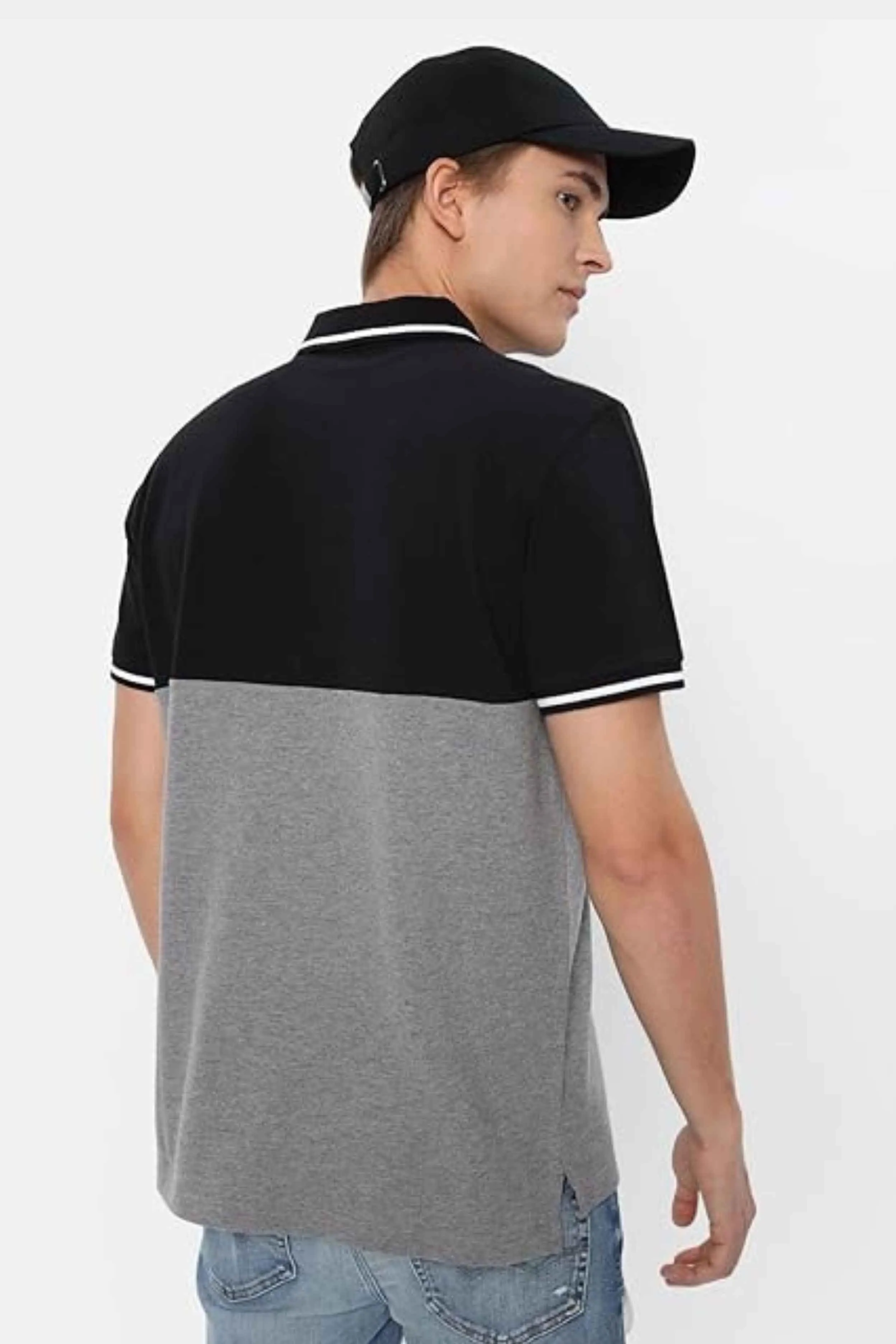 Men's Polo Shirt (Black & Grey)