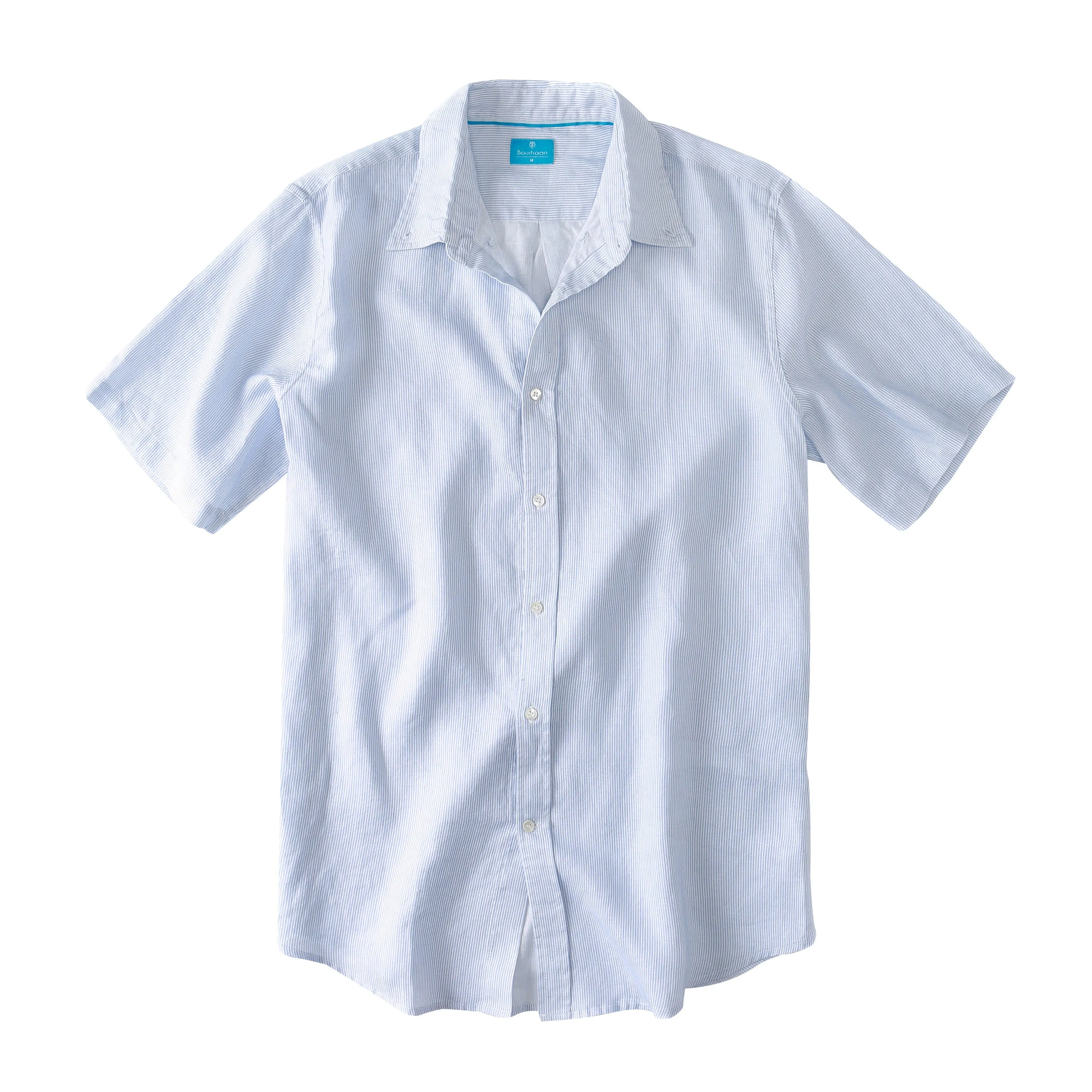 Men's Regular Fit Short Sleeve 100% Linen Shirt