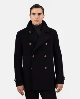 Monaco double-breasted coat - Navy Blue