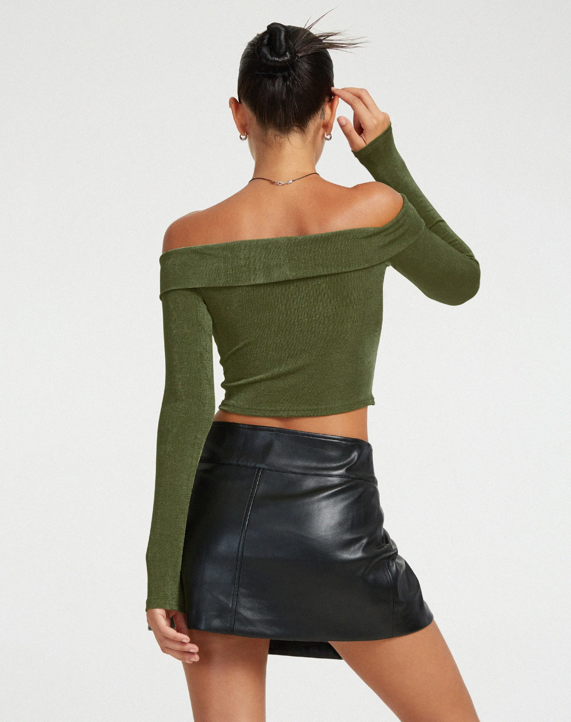 Nasari Crop Top in Khaki