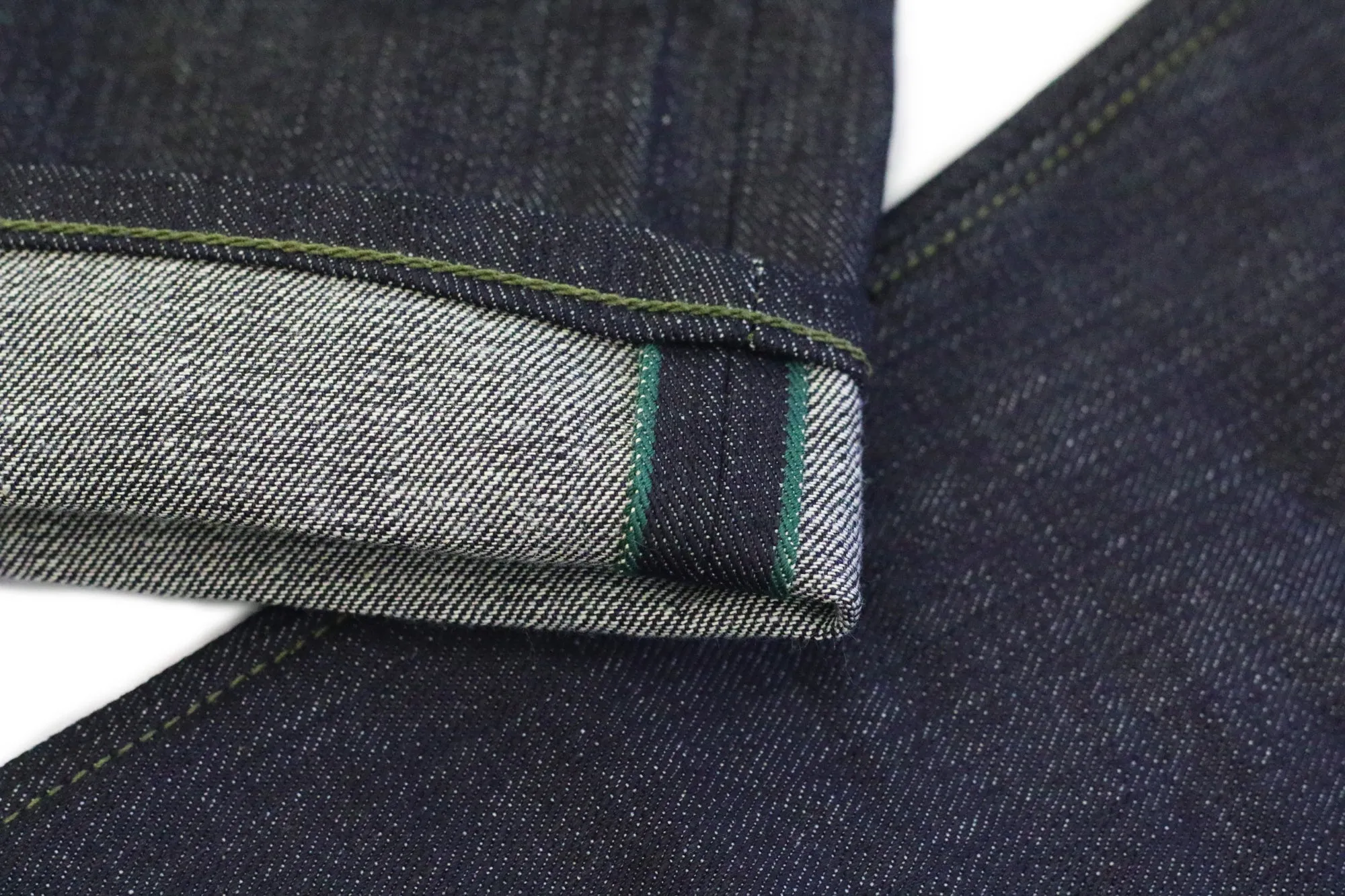 NP006 - FOREST GREEN SELVEDGE DENIM