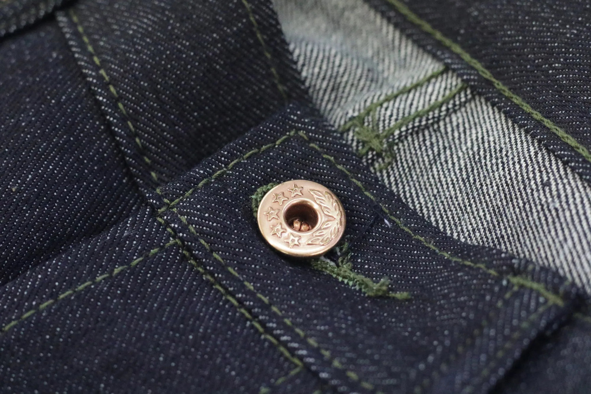 NP006 - FOREST GREEN SELVEDGE DENIM