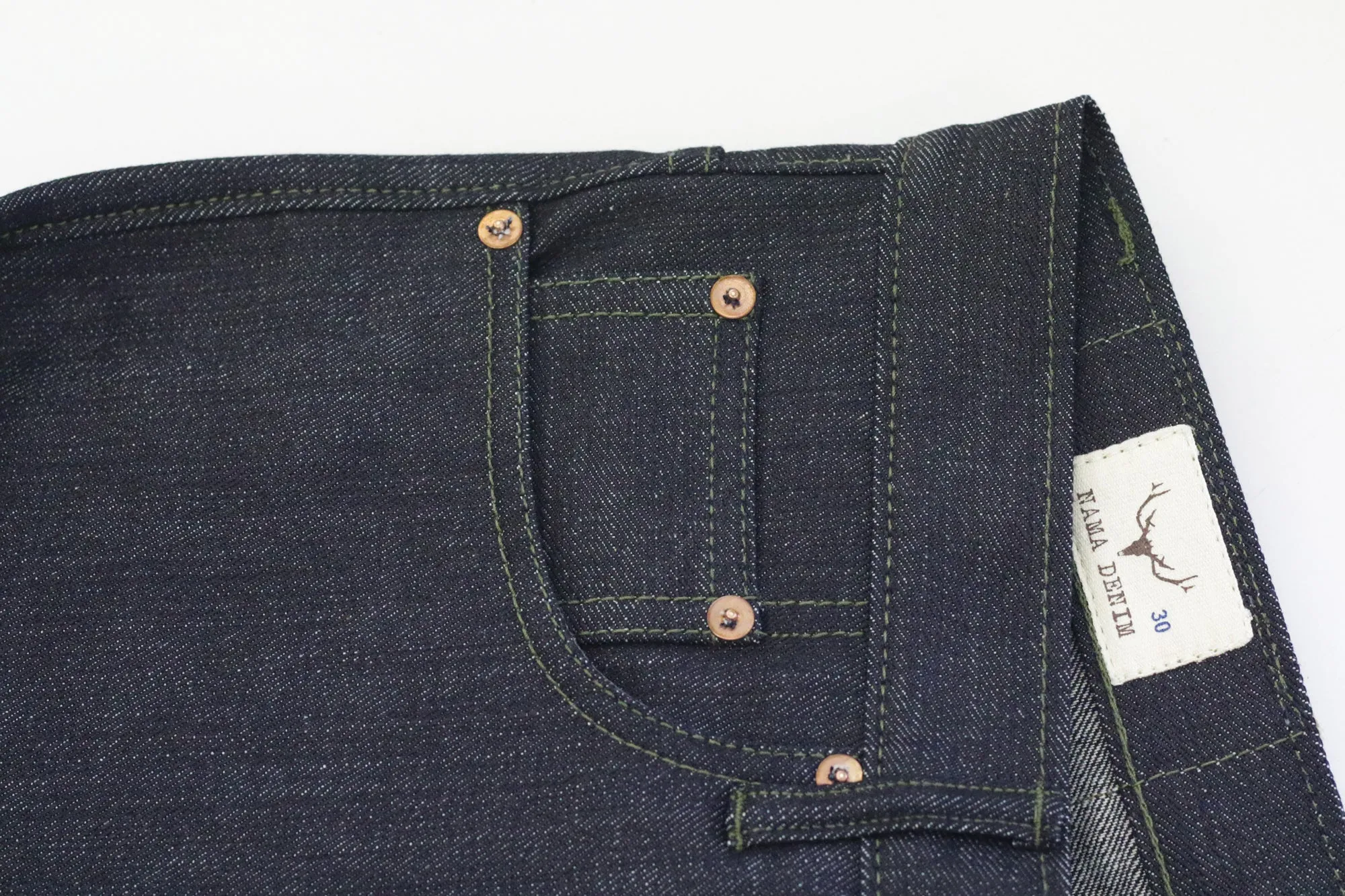 NP006 - FOREST GREEN SELVEDGE DENIM