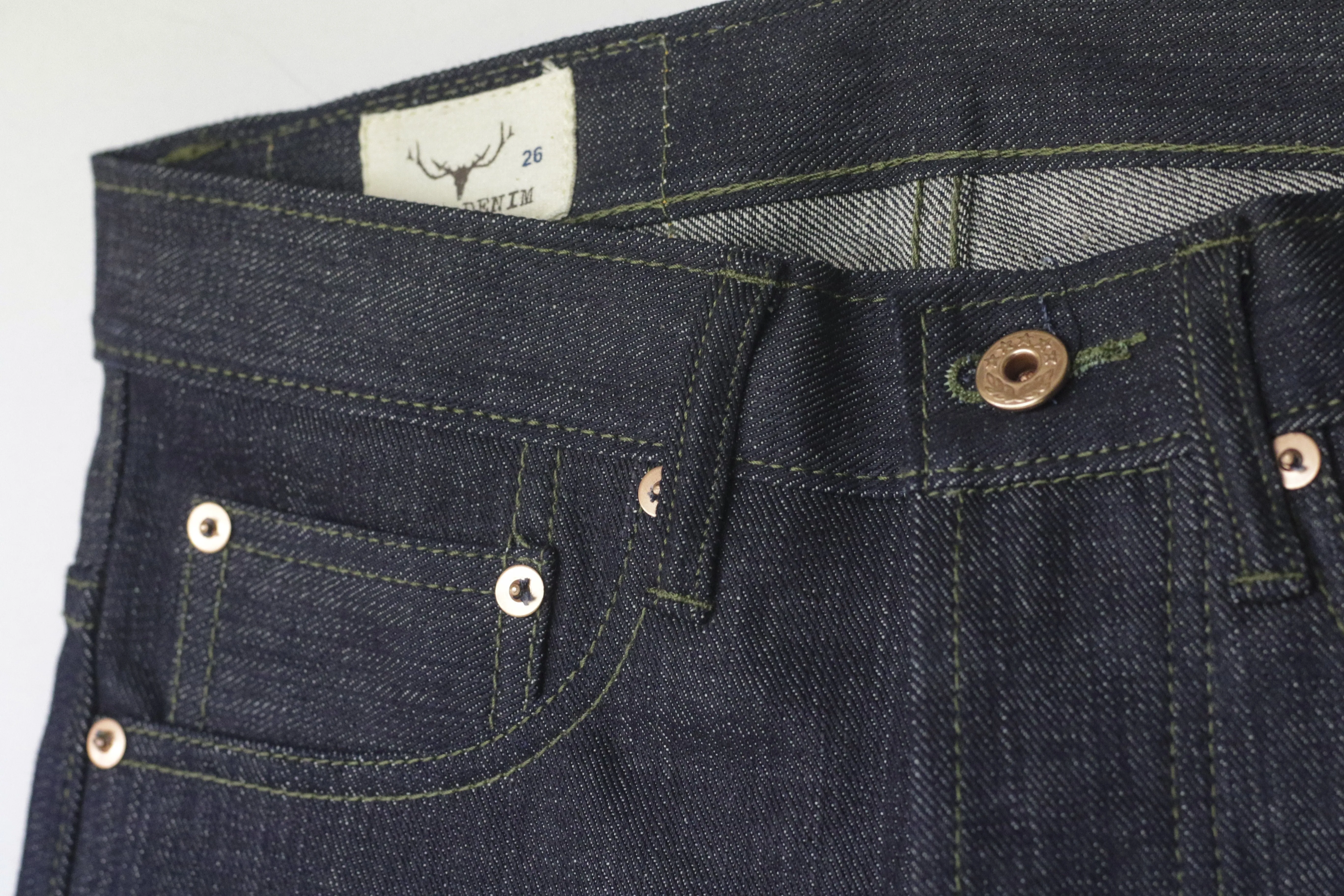 NP006 - FOREST GREEN SELVEDGE DENIM