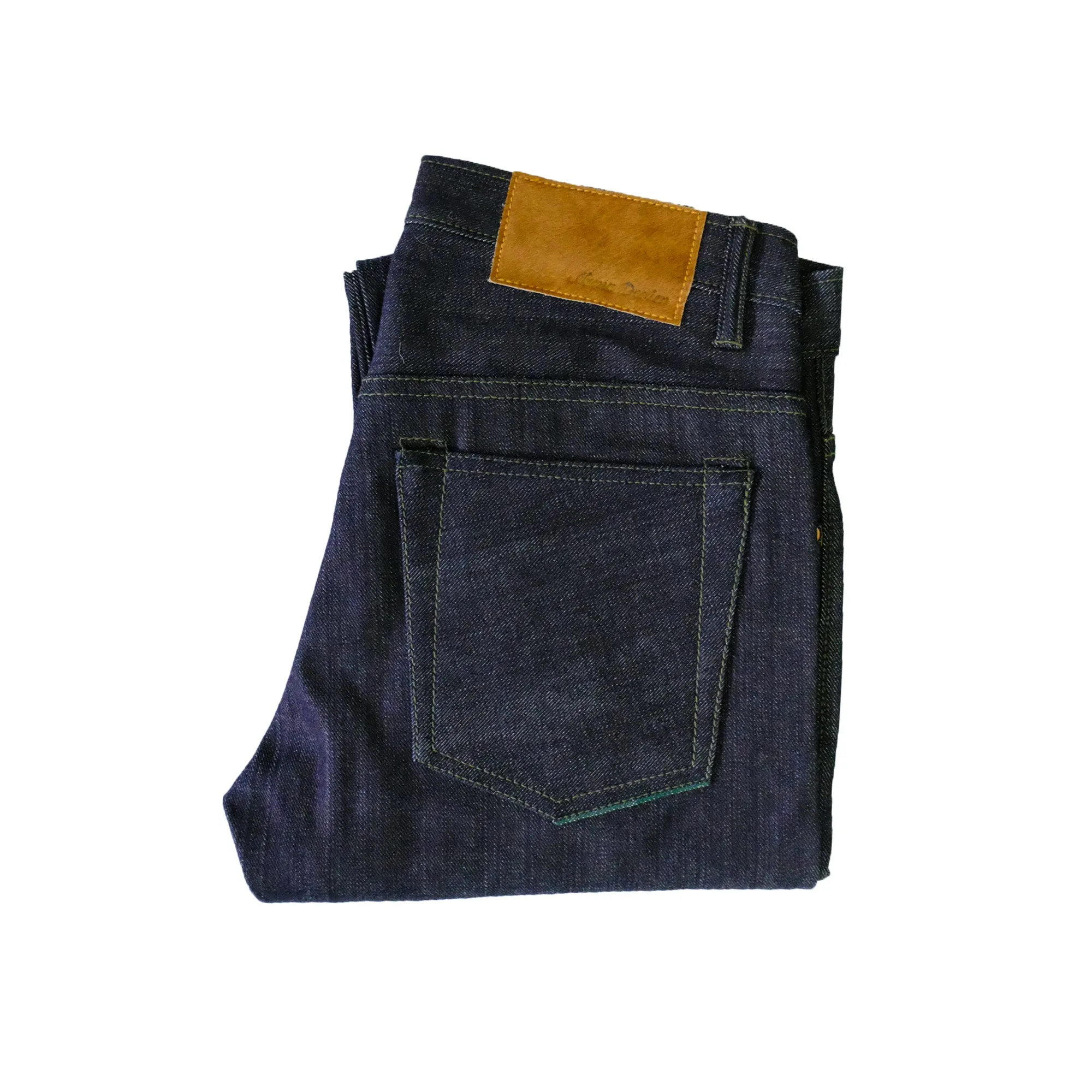 NP006 - FOREST GREEN SELVEDGE DENIM