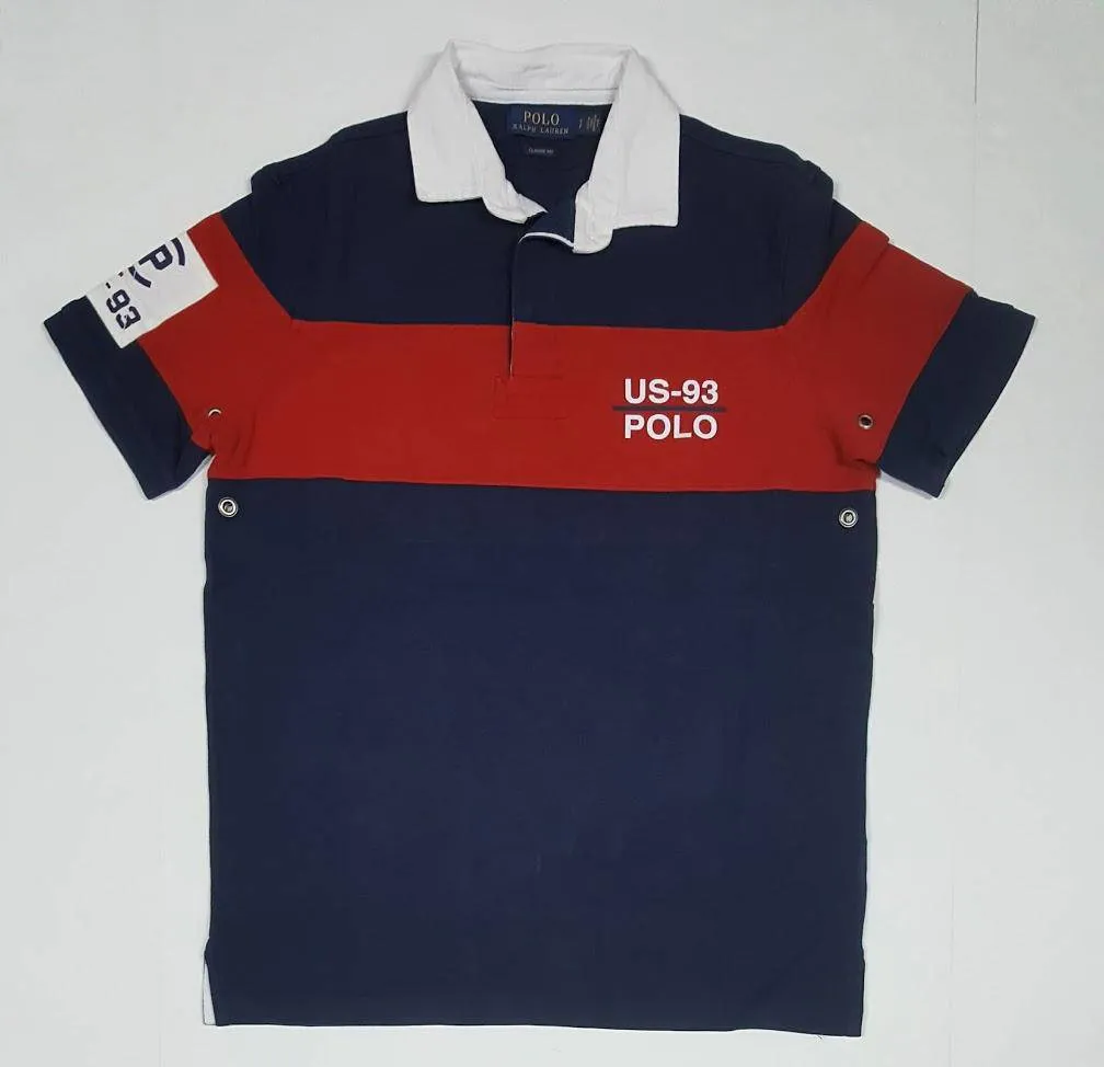 Nwt Polo Ralph Lauren Navy/Red CP-93 Classic Fit Rugby