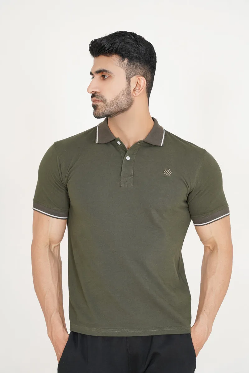 OLIVE GREEN POLO SHIRT