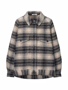 Oversized checked jacket