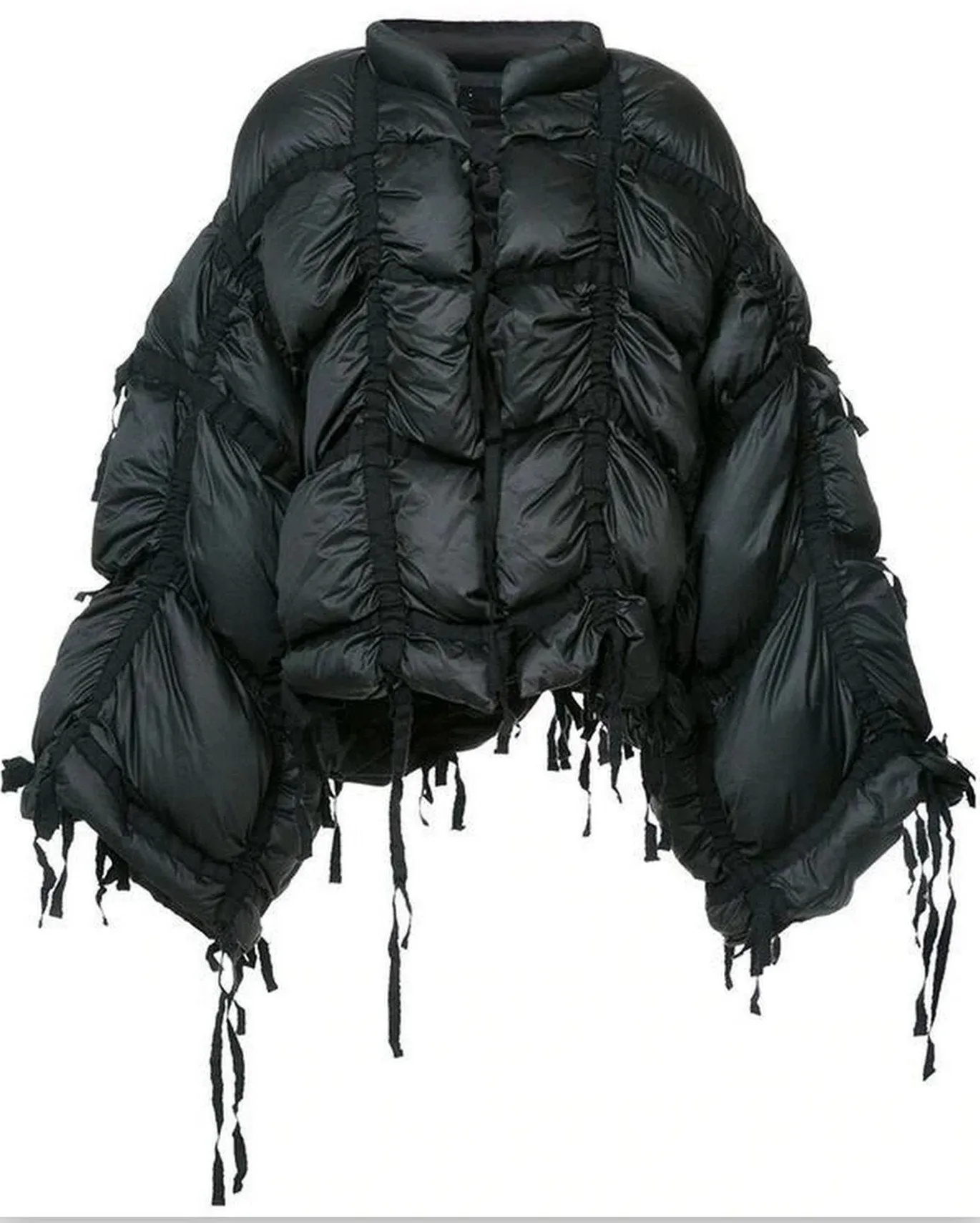 Oversized Paneled Puffer Down Jacket