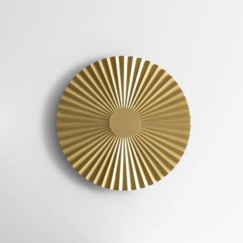 Pleated Brass Wall Light | Assorted Sizes