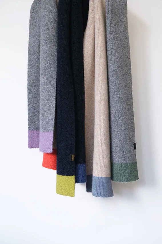 PRE ORDER: Alpaca Wool Scarf "Trio Colore" - Cream