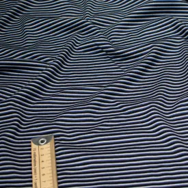 Printed Knits Design-31 Navy & White Stripes