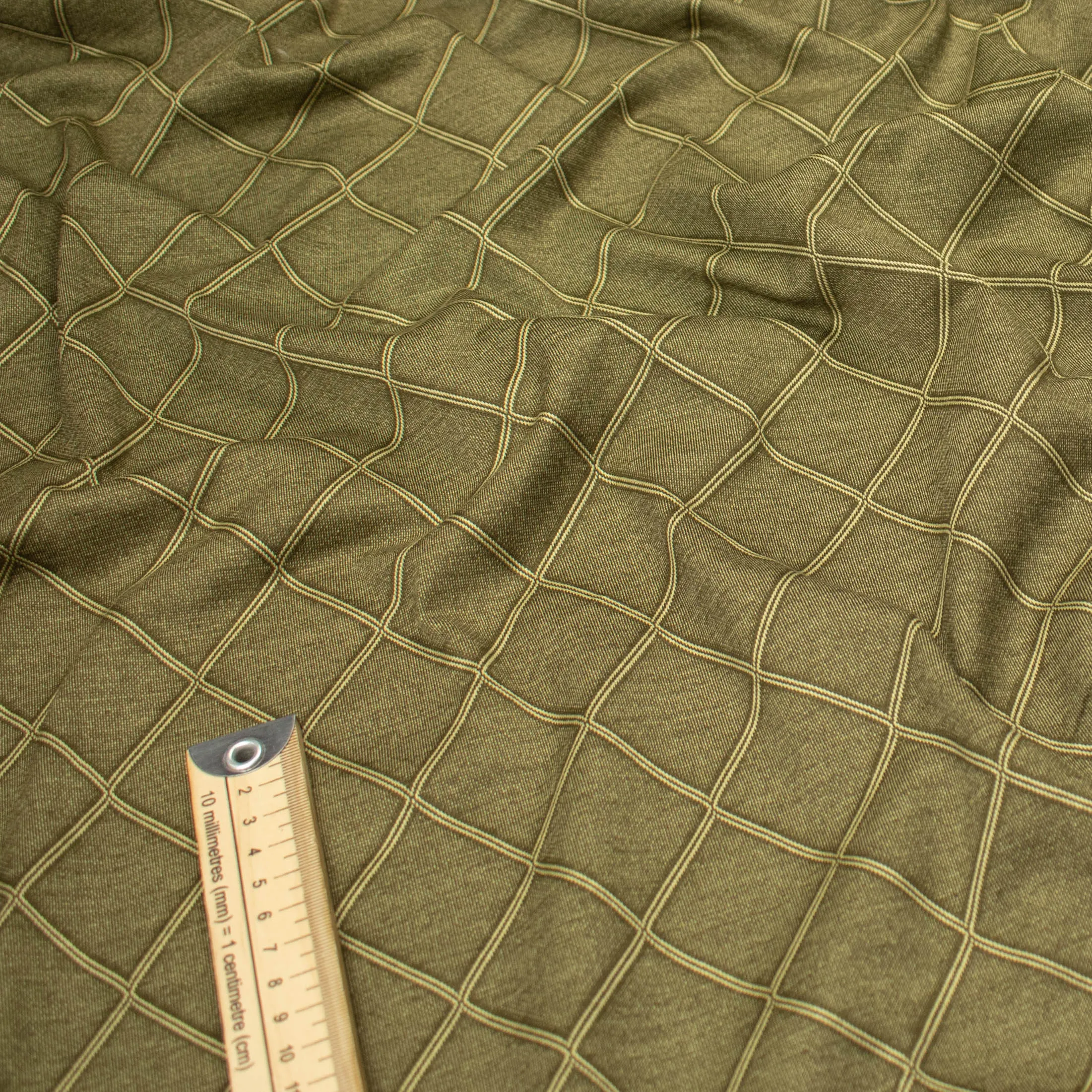 Printed Knits Design-68 Olive Rhombus