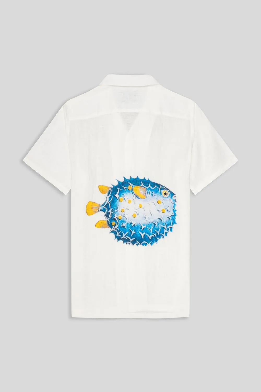 puffer fish linen shirt