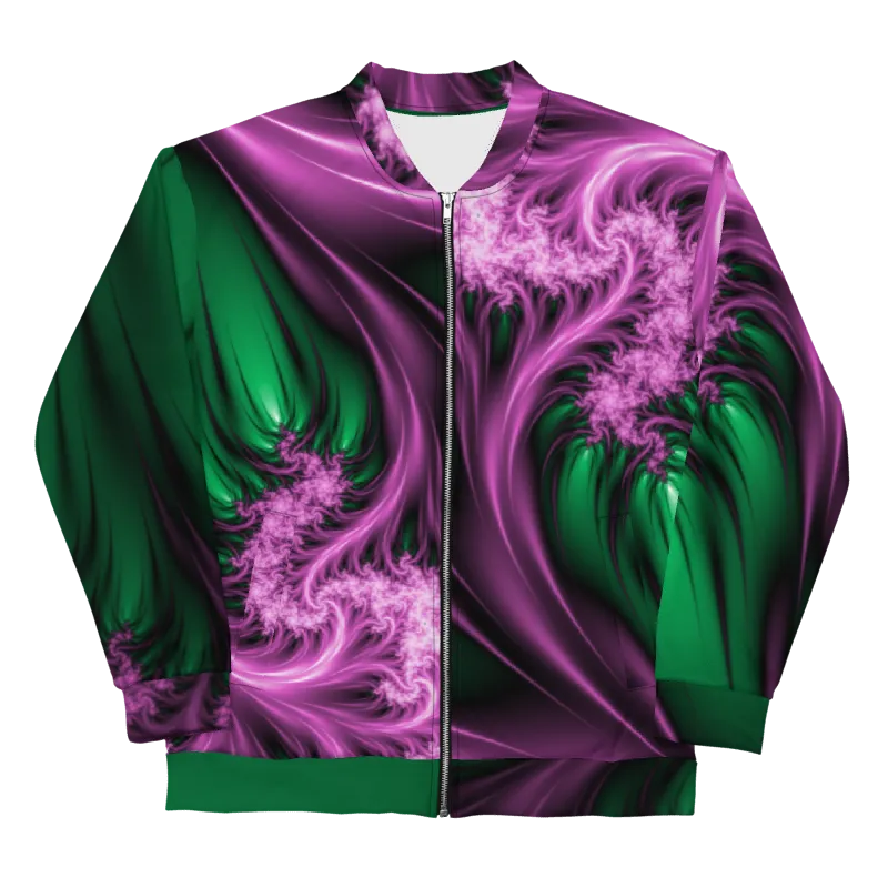 "Aurora Whispers Arctic Chic" Collection - Unisex Designer Bomber Jacket