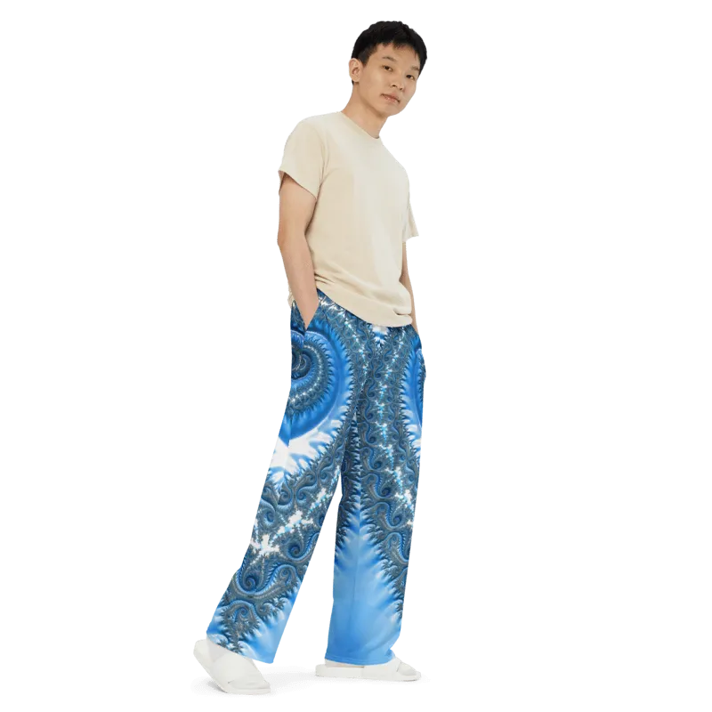 "Fractal Fern" Collection - Fractal Design Unisex Wide Leg Pants