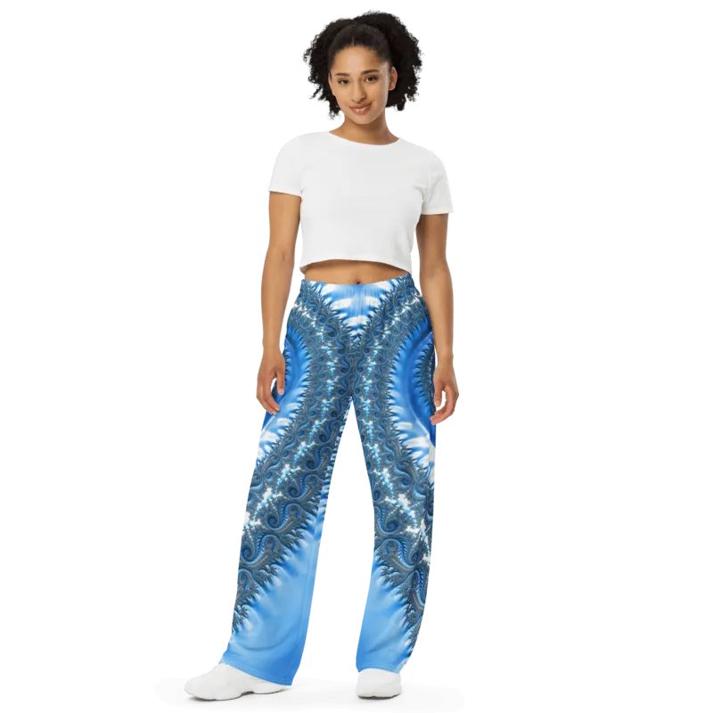 "Fractal Fern" Collection - Fractal Design Unisex Wide Leg Pants