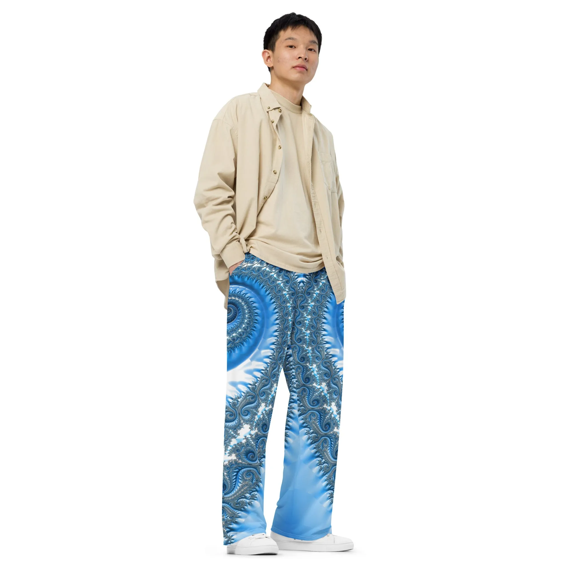 "Fractal Fern" Collection - Fractal Design Unisex Wide Leg Pants