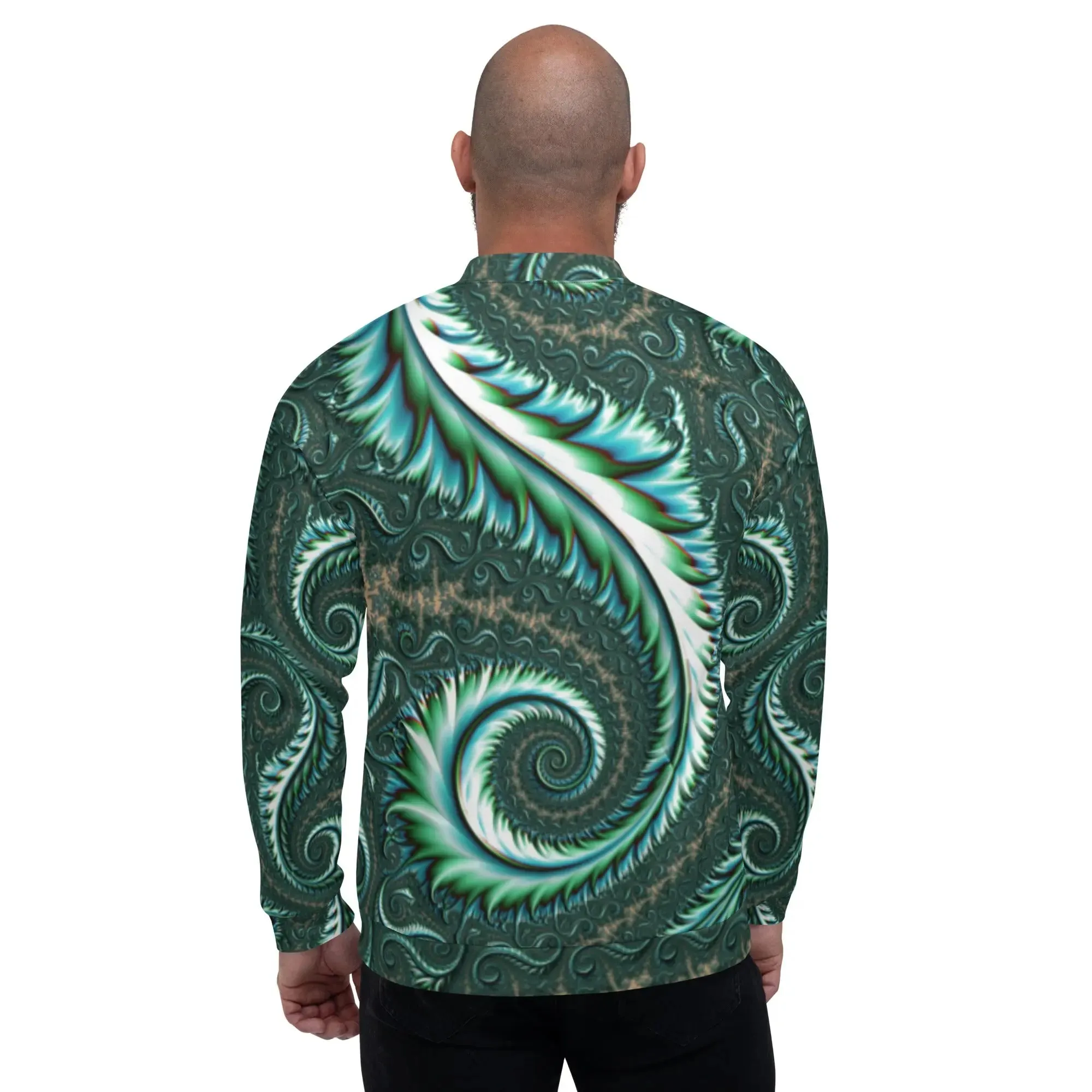 "Fractal Fern" Collection - Unisex Bomber Jacket